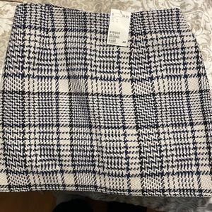 H&M plaid tweed skirt